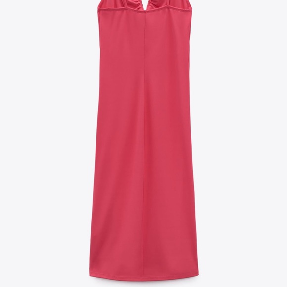 NWT Zara pink sweetheart midi dress | Zara casual dress size M - Picture 8 of 8
